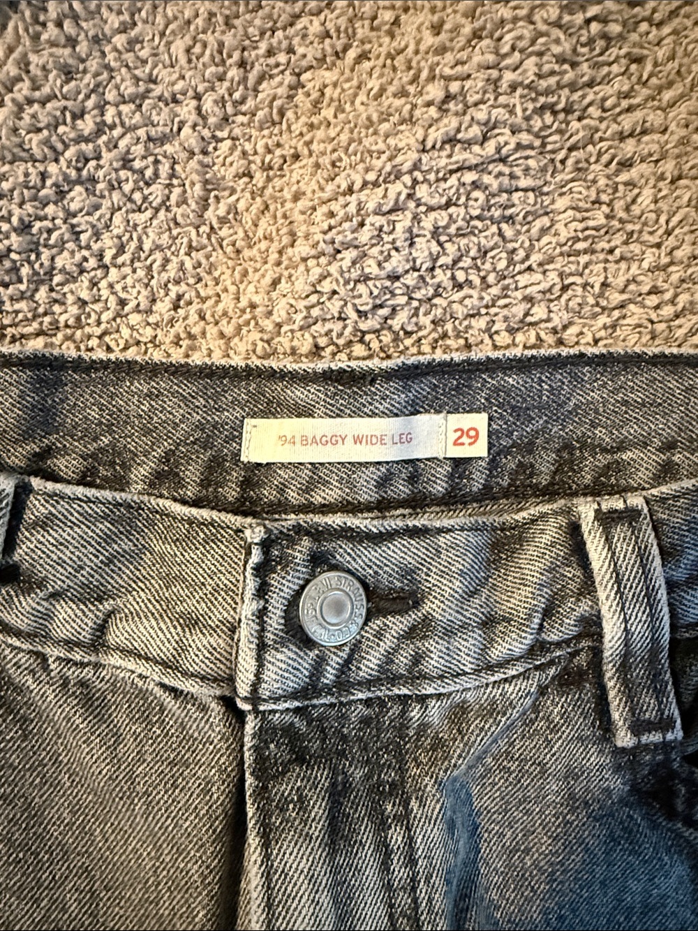 Levi's Gray Baggy Wide Leg Jeans